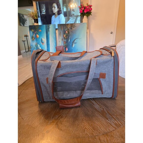 Mr. Peanut's Airline Approved Soft Sided Pet Carrier Small Dog Puppy Cat Kitten - Picture 5 of 16